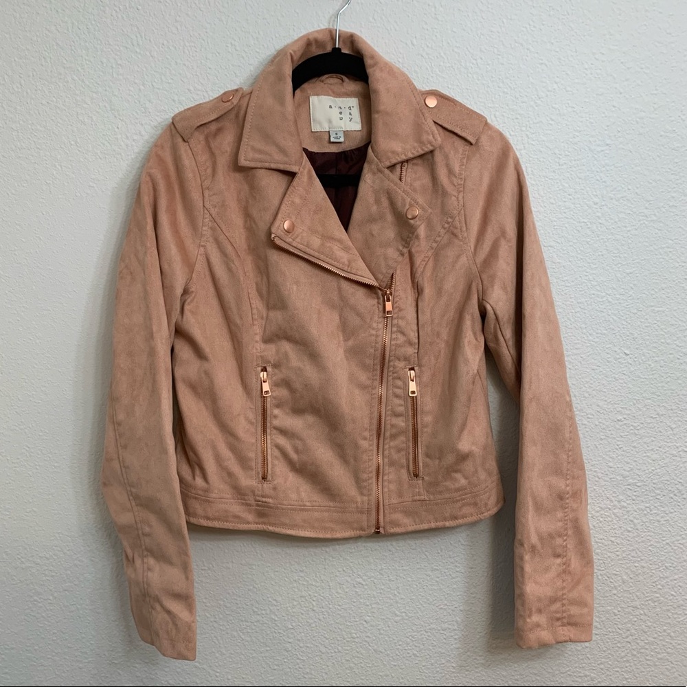 Like New Blush a new day Biker Jacket